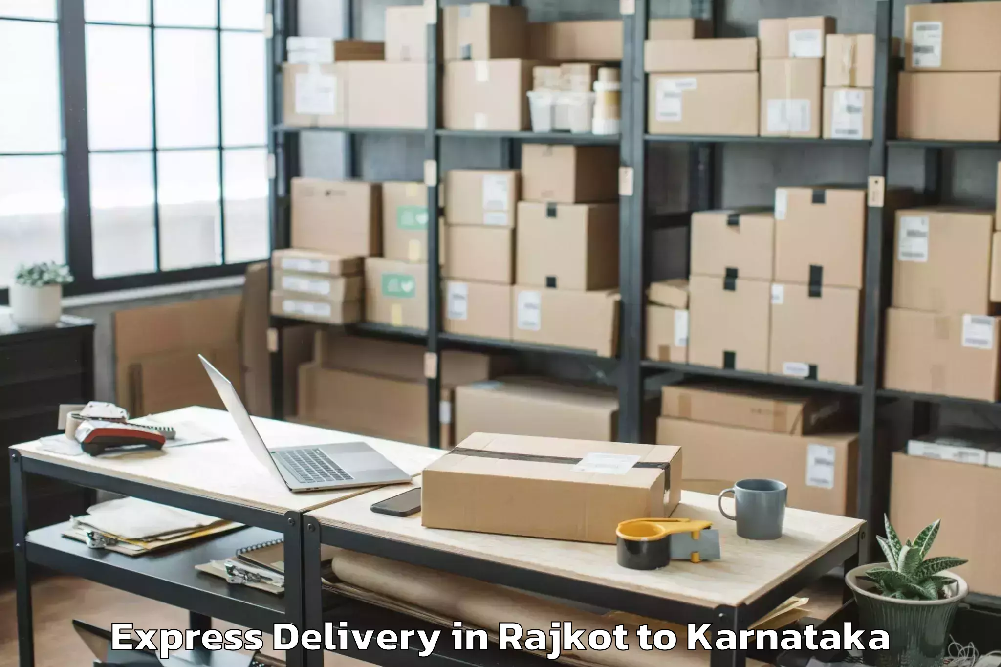 Comprehensive Rajkot to Hukeri Express Delivery